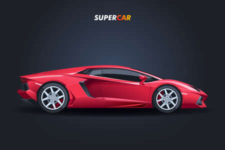 Super car design concept modern realistic illustrationのイラスト素材