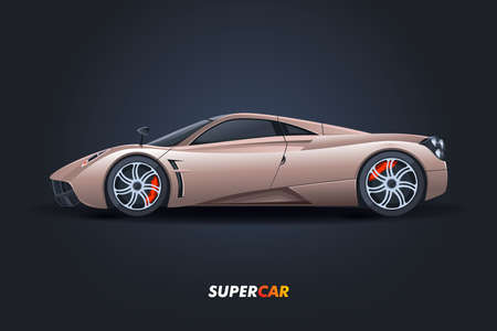 Super car design concept modern realistic illustrationのイラスト素材