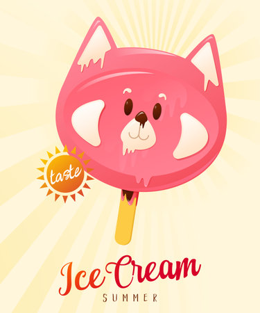 Ice Cream Summer Illustrationのイラスト素材
