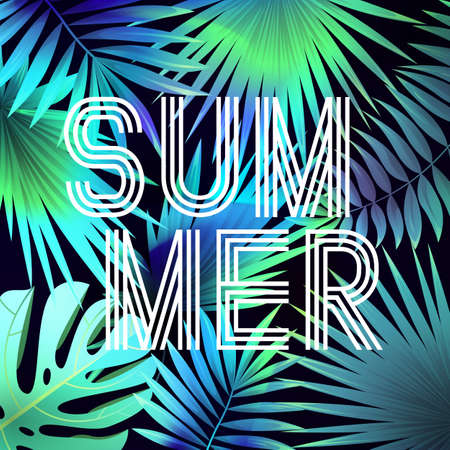 Summer tropical background design