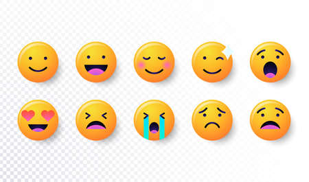 Emoji faces emoticon smileのイラスト素材