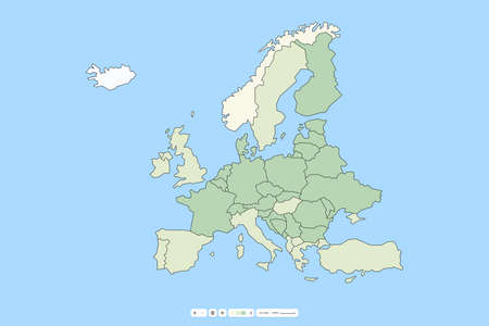 Europe map vector illustrationのイラスト素材