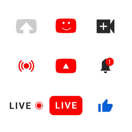 social media interface design iconsのイラスト素材