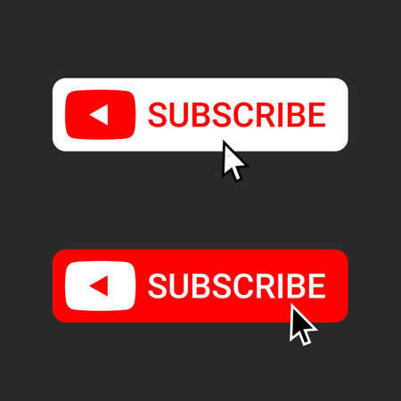 Social media subscribe buttonのイラスト素材