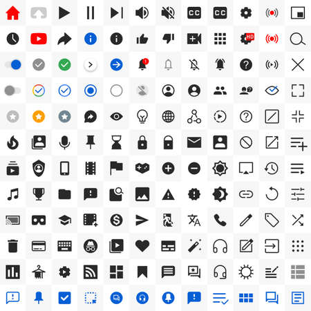 social media interface design iconsのイラスト素材