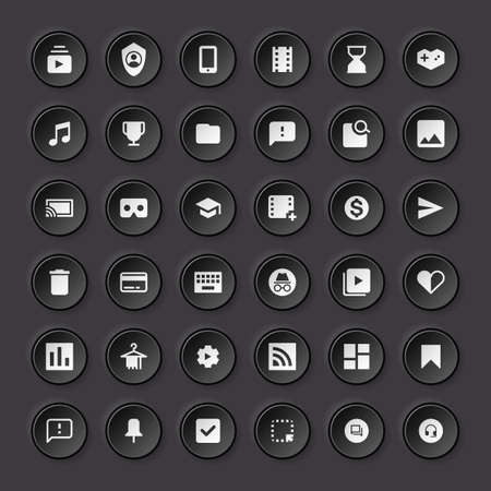 social media interface design iconsのイラスト素材