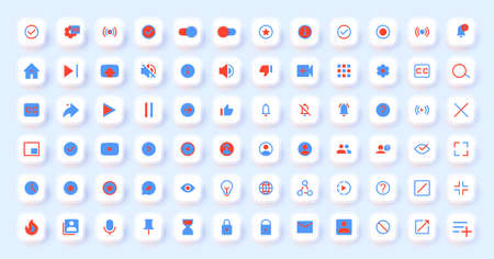 social media interface design icons