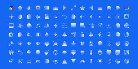 thin line image editing illustration icons