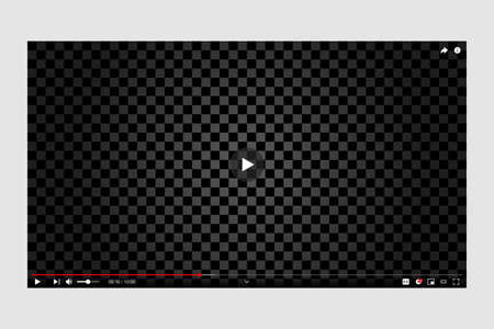 Desktop web video playerのイラスト素材