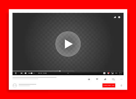 Desktop web video playerのイラスト素材