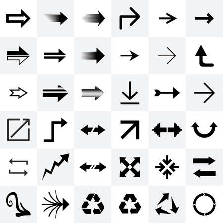 arrow and cursor iconsのイラスト素材