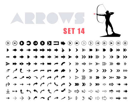 arrow and cursor iconsのイラスト素材