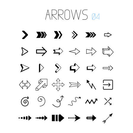 arrow and cursor iconsのイラスト素材