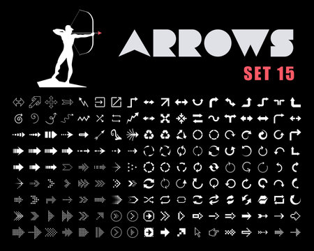 arrow and cursor iconsのイラスト素材
