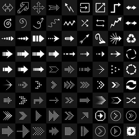 arrow and cursor iconsのイラスト素材