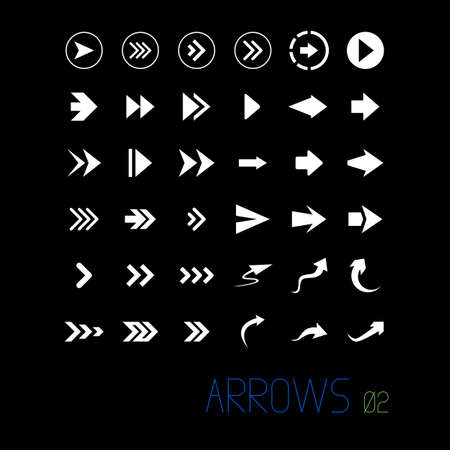 arrow and cursor iconsのイラスト素材