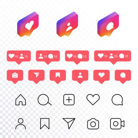Internet social media icons