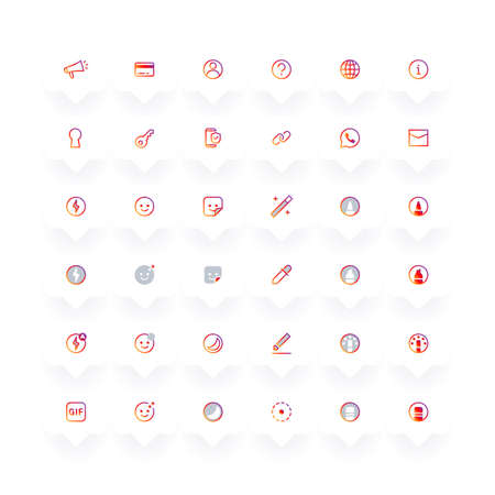 Internet social media iconsのイラスト素材