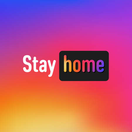 Stay home social media sticker