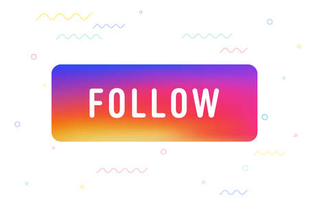 Follow social media stickerのイラスト素材