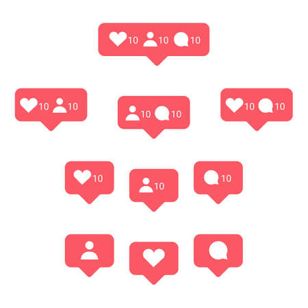 Internet social media iconsのイラスト素材