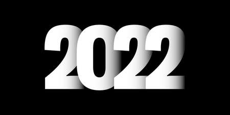 Happy New Year 2022 logo text design. Vector illustration concept for backgroundのイラスト素材