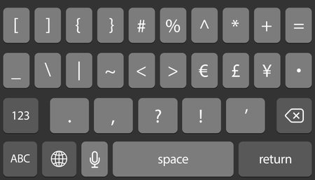 Screen smartphone keyboardのイラスト素材