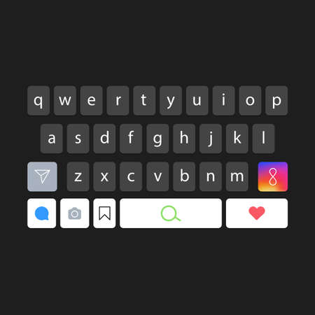 Screen smartphone keyboardのイラスト素材