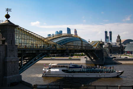 bridge over the moscow river Kievsky stationの写真素材