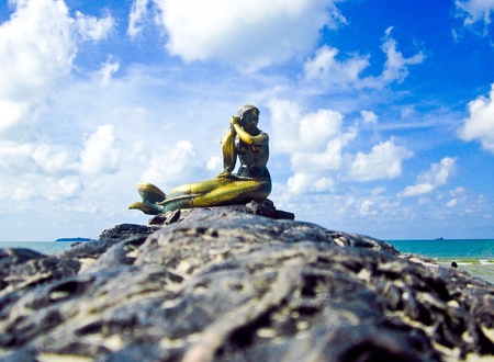 Mermaid statueの写真素材