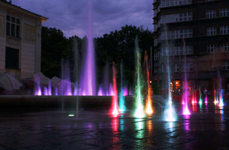 Fountain in krakow (grappa square)の写真素材