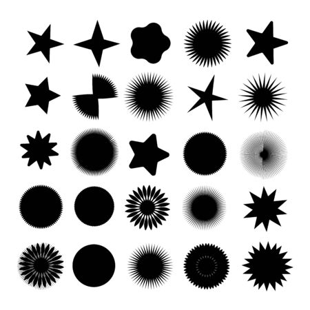 Star icons set. Vector illustrationのイラスト素材