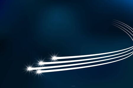 Abstract Falling Star - Black Shooting Star with Elegant Star Trail on White Backgroundのイラスト素材