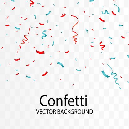 Vector confetti. Festive illustration. Party popper isolated on transparent backgroundのイラスト素材