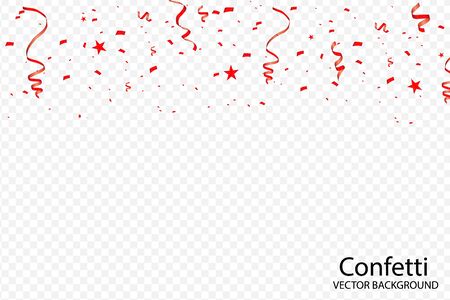 Vector confetti. Festive illustration. Party popper isolated on white backgroundのイラスト素材