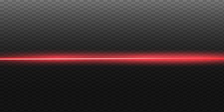 Abstract red laser beam. Transparent isolated on black background. Vector illustration.the lighting effect.floodlight directionalのイラスト素材