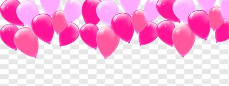 Happy Birthday typography vector design for greeting cards and poster with balloon, confetti, design template for birthday celebration.のイラスト素材