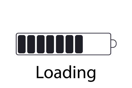 vector progress loading bar, loading icon, Download on white background. Download vector...