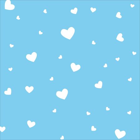 Vector background with hearts. Blue background to decorate the maiden party. Paper design for a little boy. Bright blue abstract pattern for inviting kids.のイラスト素材