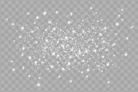 Set of glowing lights effects isolated on transparent background. Sun flash with rays and spotlight. Glow light effect. Star burst with sparkles.のイラスト素材