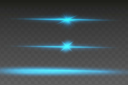 Abstract blue laser beam. Transparent isolated on black background. Vector illustration.the lighting effect.floodlight directionalのイラスト素材