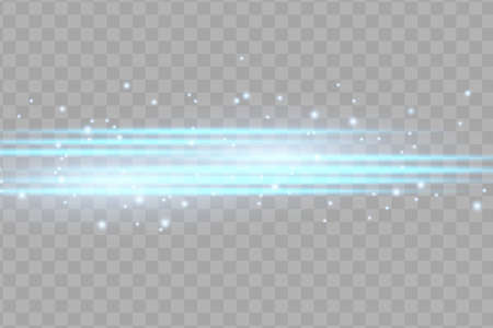 Abstract blue laser beam. Transparent isolated on black background. Vector illustration.the lighting effect.floodlight directionalのイラスト素材