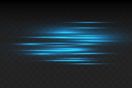 Abstract blue laser beam. Transparent isolated on black background. Vector illustration.the lighting effect.floodlight directionalのイラスト素材