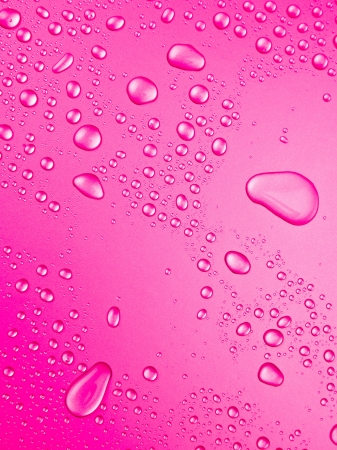 pink background of beautiful water drops の写真素材