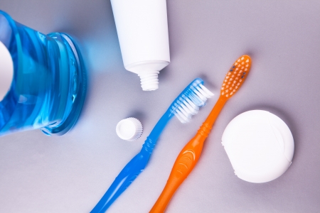 dental care health objects compositionの写真素材