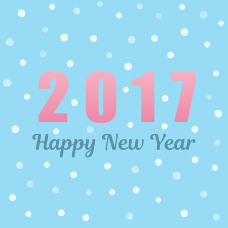 Happy New Year 2017 card with wishes. Vectorのイラスト素材