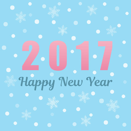 Happy New Year 2017 card with wishes. Vectorのイラスト素材