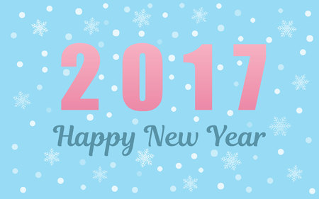 Happy New Year 2017 card with wishes. Vectorのイラスト素材