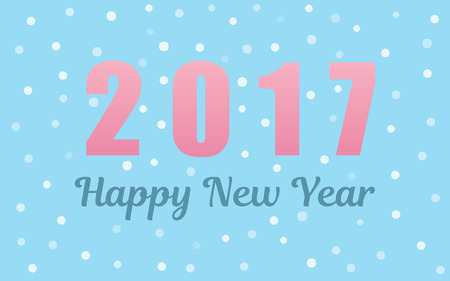 Happy New Year 2017 card with wishes. Vectorのイラスト素材