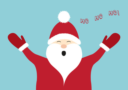 Singing Santa Claus. Vector.のイラスト素材